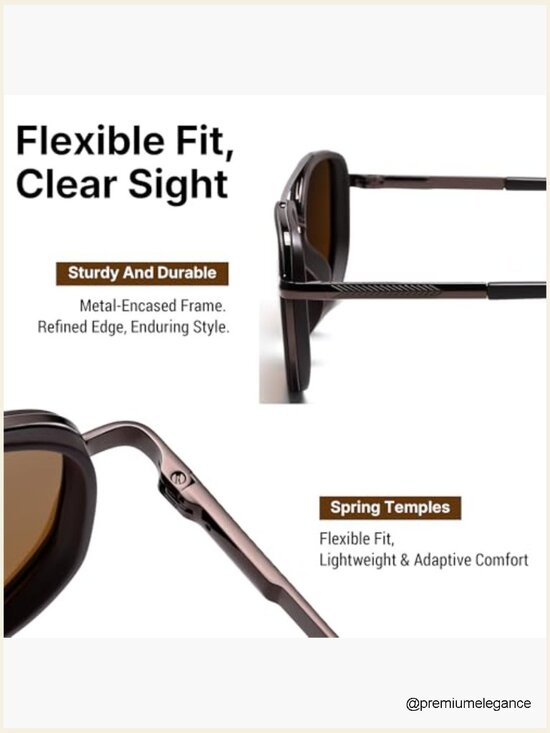 Polarized Aviator Sunglasses Square Metal Frame UV400 Driving Shades main image 4